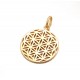 PENDENTIF PLAQUE OR FLEUR DE VIE