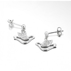 BO PENDANTE ARGENT 925 OISEAU CZ