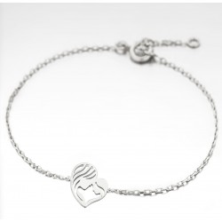 BRACELET ARGENT 925 TETE A TETE MAMAN-BEBE