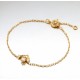 BRACELET POR 16CM MOTIF PETIT DAUPHIN+CZ BLANC