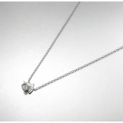 COLLIER AGT 38CM MOTIF PETIT DAUPHIN+CZ BLANC