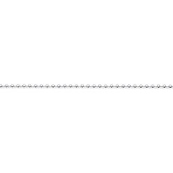 Larg. 2,1 mm - lg. 18 cm - Chaîne argent - boule - poids : 2,1 gr
