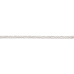 18 cm - 2,9 mm - maille ultra plate alternée - chaîne argent