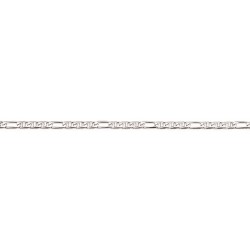 18 cm - 3,3 mm - maille gourmette marine diamantée - chaîne argent