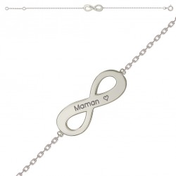 BRACELET AGT 925 INFINI MAMAN COEUR