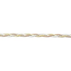 18 cm - maille hearing bone tressée - chaîne argent