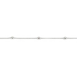 18 cm - maille boule - Boules alternées - chaîne argent