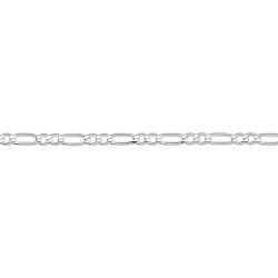 19 cm - 4,8 mm - maille ultra plate alternée - chaîne argent