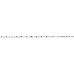 18 cm - maille boule - Boules alternées - chaîne argent