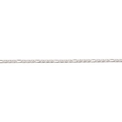 18 cm - 2,8 mm - maille gourmette marine diamantée - chaîne argent