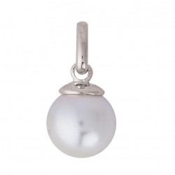 PENDENTIF PERLE BLANCHE IMITATION DIAMETRE 8 MM