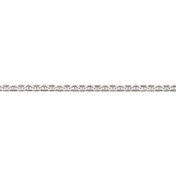 DST-18 cm - 3,7 mm - maille marine battue - chaîne argent